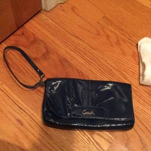 Authentic Coach Wristlet Blue